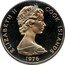Cook Islands 20 Cents Elizabeth II 2nd portrait. Triton Shells 1976 FM (M) KM# 14 ELIZABETH II COOK ISLANDS 1976 coin obverse