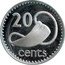 Fiji 20 Cents Tabua 1976 Proof KM# 31a 20 CENTS coin reverse