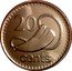 Fiji 20 Cents Tabua 2009 KM# 121 20 CENTS coin reverse
