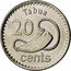 Fiji 20 Cents Kaka Parrot 2012 KM# 334 TABUA 20 CENTS coin reverse