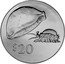 Fiji 20 Dollars Golden Cowrie 1978 KM# 42 $ 20 coin reverse