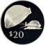 Fiji 20 Dollars Golden Cowrie 1978 Proof KM# 42a $ 20 coin reverse