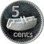 Fiji 5 Cents Lali 1976 Proof KM# 29a 5 CENTS coin reverse