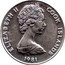 Cook Islands 5 Cents Wedding of Prince Charles and Lady Diana 1981 FM (M) KM# 3b ELIZABETH II COOK ISLANDS 1981 coin obverse