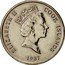 Cook Islands 5 Cents Elizabeth II 3rd portrait 1987 KM# 33 ELIZABETH II COOK ISLAND RDM 1987 coin obverse