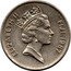 Fiji 5 Cents Lali 1987 KM# 51 ELIZABETH II FIJI 1986 RDM coin obverse