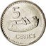 Fiji 5 Cents Lali 1990 (o) KM# 51a 5 CENTS coin reverse