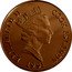 Cook Islands 5 Dollars Endangered World Wildlife.Eagle owl 1991 KM# 224 ELIZABETH II COOK ISLANDS RDM 1991 coin obverse