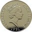 Cook Islands 5 Dollars Endangered Wildlife. Eurasian otter 1991 KM# 218 ELIZABETH II COOK ISLANDS 1991 coin obverse