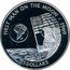 Cook Islands 5 Dollars First Man on the Moon 1991 Proof KM# 253 FIRST MAN ON THE MOON 1969 5 DOLLARS coin reverse