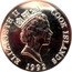 Cook Islands 5 Dollars Lemur 1992 KM# 821 ELIZABETH II COOK ISLANDS RDM 1992 coin obverse