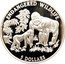Cook Islands 5 Dollars Gorilles 1996 Proof KM# 303 ENDANGERED WILDLIFE 5 DOLLARS coin reverse