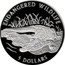 Cook Islands 5 Dollars Crocodile 1996 Proof KM# 301 ENDANGERED WILDLIFE 5 DOLLARS coin reverse