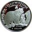 Cook Islands 5 Dollars Yellowstone National Park 1996 Proof KM# 281 GRIZZLY BEAR YELLOWSTONE NATIONAL PARK 5 DOLLARS coin reverse
