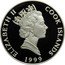 Cook Islands 5 Dollars Elizabeth II Archimedes 1999 Proof KM# 456 ELIZABETH II COOK ISLANDS RDM 1999 coin obverse