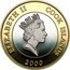 Cook Islands 5 Dollars Queen mother's centenary 2000 Proof KM# 375 ELIZABETH II COOK ISLANDS RDM 2000 coin obverse