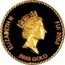 Fiji 5 Dollars Coat of Arms 2002 Proof KM# 93 ELIZABETH II FIJI 2002 .9999 GOLD coin obverse