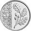 UK 5 Pence Charles III Oak Sprig 2023  BU; Tudor crown privy mark 5 PENCE coin reverse