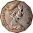 Fiji 50 Cents Takia 1975 KM# 36 ELIZABETH II FIJI 1976 coin obverse