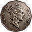 Fiji 50 Cents Takia 1987 KM# 54 ELIZABETH II FIJI 1987 RDM coin obverse