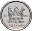 Fiji 50 Cents Summer Paralympics. Iliesa Delana 2013 KM# 515 FIJI 2013 REREVAKA NA KALOU KA DOKA NA TUI 50 CENTS coin obverse