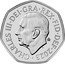 UK 50 Pence (Atlantic Salmon) CHARLES III DEI GRATIA REX F D 2023 coin obverse