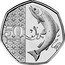 UK 50 Pence (Atlantic Salmon) 50 PENCE coin reverse