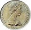 Cook Islands Dollar Elizabeth II 2nd portrait 1972 KM# 7 ELIZABETH II COOK ISLANDS 1972 coin obverse