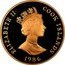 Cook Islands Dollar 60th Birthday of Queen Elizabeth 1986 Proof KM# 31b ELIZABETH II COOK ISLANDS RDM 1986 coin obverse