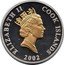 Cook Islands 1 Dollar 50th Anniversary. Accession of Queen Elizabeth II 2000 Proof KM# 380 ELIZABETH II COOK ISLANDS 2002 RDM coin obverse