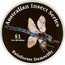 Cook Islands Dollar Rainforest Damselfly 2000 Proof KM# 1105 AUSTRALIAN INSECT SERIES $1 1OZ .999 SILVER RAINFOREST DAMSELFLY coin reverse