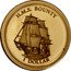 Fiji 1 Dollar H.M.S. Bounty 2013 Proof KM# 349 H.M.S. BOUNTY 1 DOLLAR coin reverse