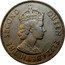Fiji Florin Elizabeth II 1957 KM# 24 QUEEN ELIZABETH THE SECOND coin obverse