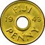 Fiji Penny George VI 1943 S KM# 7a FIJI 19 42 S PENNY coin reverse