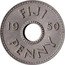 Fiji Penny George VI 1950 KM# 17 FIJI 19 50 PENNY coin reverse