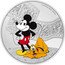 Niue Ten Dollars Mickey & Pluto 2023 3 OZ 999 FINE SILVER ©DISNEY coin reverse