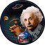 Niue Two Dollars (Albert Einstein. Coloured) E=MC2 A. EINSTEIN JI coin reverse
