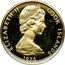 Cook Islands 100 Dollars 200th Anniversary Captain Cook return to England 1975 FM Proof KM# 13 ELIZABETH II COOK ISLANDS 1975 coin obverse