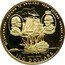 Cook Islands 100 Dollars 200th Anniversary Captain Cook return to England 1975 FM Proof KM# 13 BICENTENARY RETURN TO ENGLAND FROM SECOND VOYAGE, 1775 900/1000 FINE GOLD 100 DOLLARS JB FM coin reverse