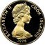 Cook Islands One Hundred Dollars Bicentenary of the United States. B. Franklin & J. Cook 1976 FM Proof KM# 16 ELIZABETH II COOK ISLANDS 1976 coin obverse