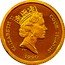 Cook Islands 100 Dollars American Bald Eagle 1990 Prooflike KM# 74 ELIZABETH II COOK ISLANDS 1990 RDM PM coin obverse
