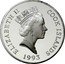 Cook Islands 100 Dollars Red-crowned crane 1993 Proof KM# 158 ELIZABETH II COOK ISLANDS RDM 1993 coin obverse