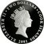 Cook Islands Two Dollars Mikado Pheasant 2001 Proof KM# 551 ELIZABETH II TWO DOLLARS COOK ISLANDS RDM 2001 coin obverse