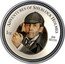 Cook Islands Two Dollars Sherlock Holmes 2007 Prooflike KM# 532 ADVENTURES OF SHERLOCK HOLMES 1OZ 999 SILVER coin reverse