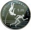 Cook Islands 20 Dollars Elizabeth II 1996 Olympics-Pole Vaulter and Runner 1993 Proof KM# 161 OLYMPIC GAMES 1996 $ 20 coin reverse