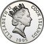 Cook Islands 20 Dollars Tainui Catamaran 1995 Proof KM# 235 ELIZABETH II COOK ISLANDS RDM 1995 coin obverse