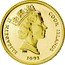 Cook Islands 25 Dollars Bee Hummingbird 1990 Proof KM# 239 ELIZABETH II COOK ISLANDS PM 1991 coin obverse