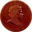 Cook Islands 5 Dollars 400th Anniv. Observation of Mars 2009 Matte KM# 681 ELIZABETH II COOK ISLANDS 5 DOLLARS coin obverse