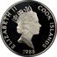 Cook Islands 50 Dollars Norse explorer Leif Ericson 1988 FM (P) Proof KM# 97 ELIZABETH II COOK ISLANDS IRB 1988 coin obverse