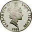 Cook Islands 50 Dollars Spanish explorer Vasco Nunez de Balboa 1988 FM (P) Proof KM# 63 ELIZABETH II COOK ISLANDS RDM 1988 coin obverse
